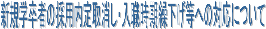 �V�K�w�Z���Ǝ҂̗̍p���������E���E�����J�������ւ̑Ή��ɂ���