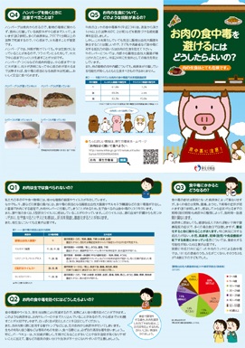 お肉による食中毒予防 リーフレット表