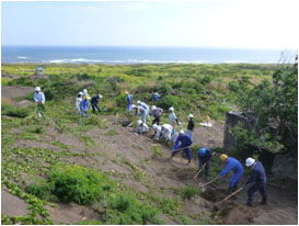 遺骨収容の現場風景2
