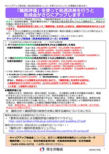 キャリアアップ助成金 職務評価加算(処遇改善コース)リーフレット(平成29年4月)