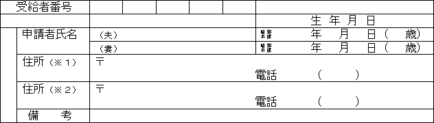特定不妊治療費助成事業台帳