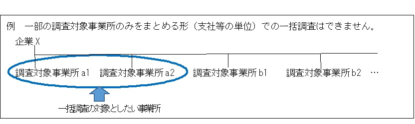 一括調査不可例