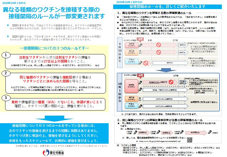 ワクチンの接種間隔 厚生労働省