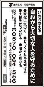 令和元年度自殺予防週間　突出し広告