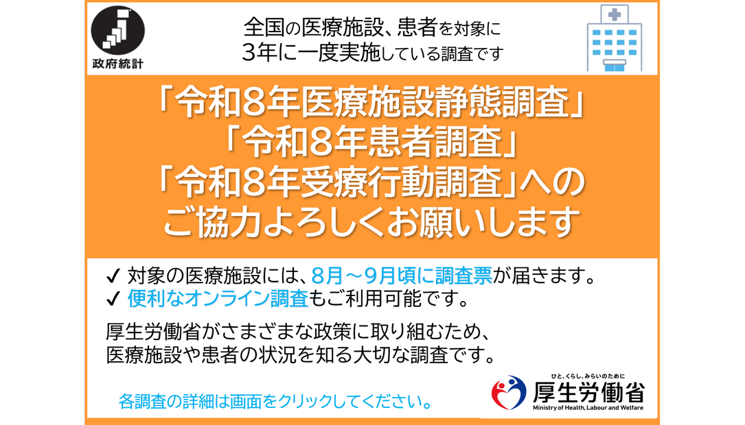 医療に関する調査へのご協力をお願いします