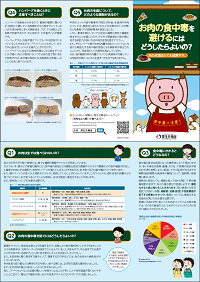 お肉による食中毒予防に関する三つ折りリーフレット（両面）サムネイル