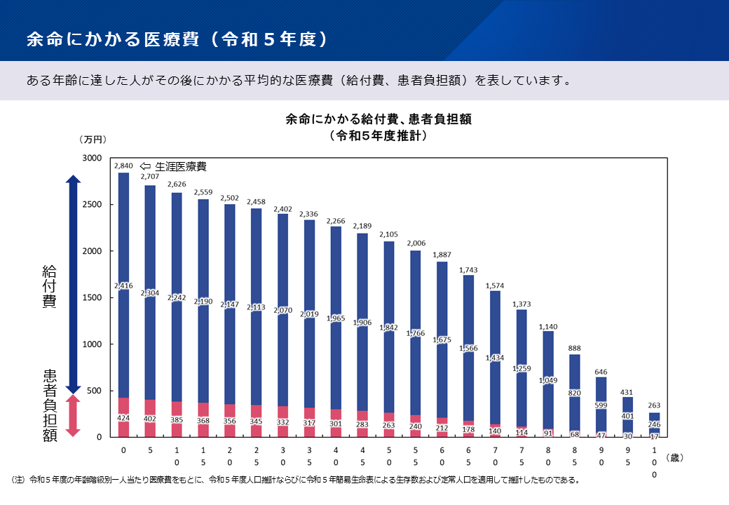 余命にかかる医療費