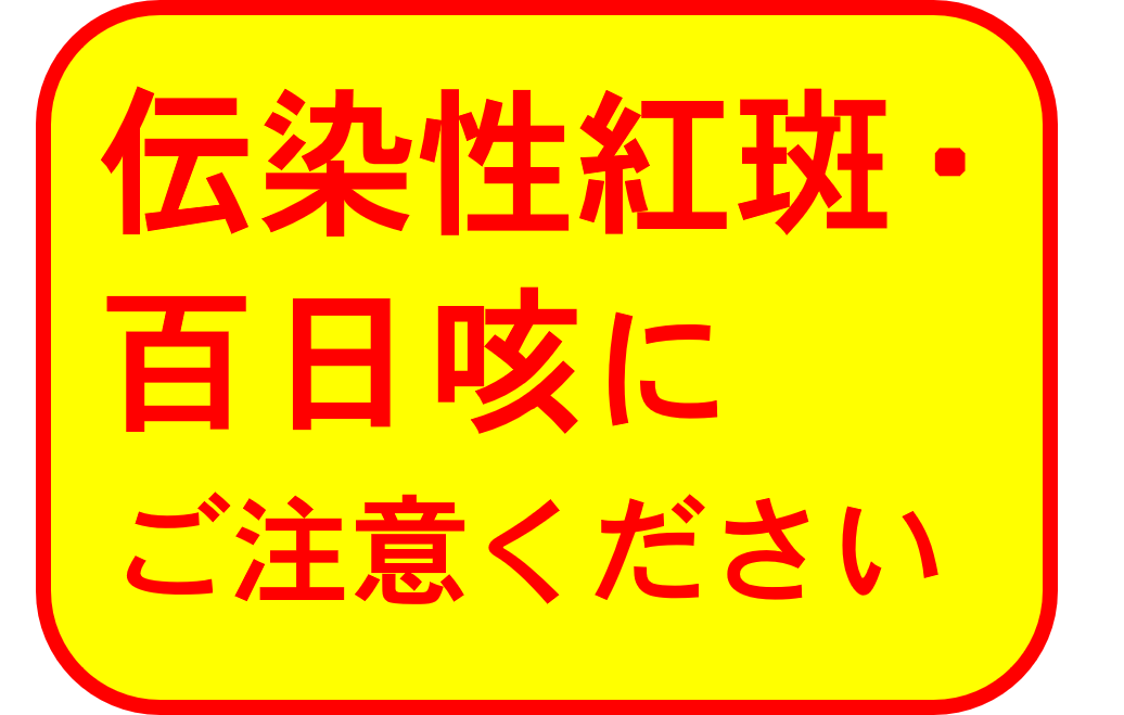 伝染性紅斑・百日咳にご注意ください