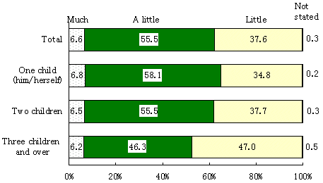 Chart10@Worries and anxieties about child-rearing, by the number of siblings