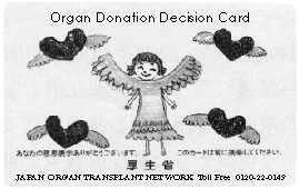 Organ Donation Decision Card (Front)