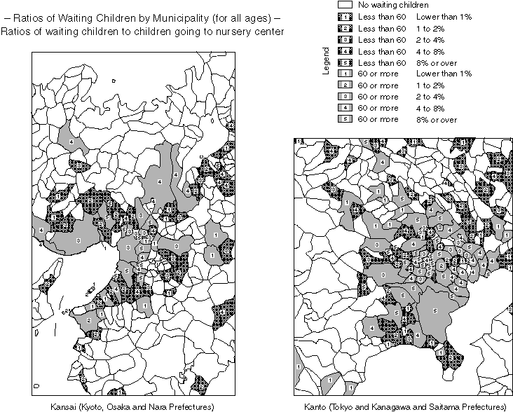 Child Care Map of Japan - Fiscal 1998