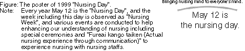 The poster of 1999 Nursing Day