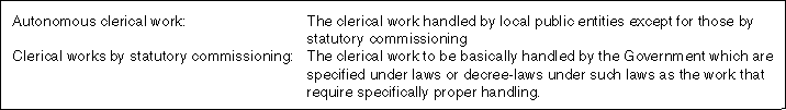 Autonomous Clerical Works and Clerical Works by Statutory Commissioning