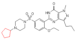 シクロペンチナフィル（Cyclopentynafil）の化学構造式