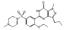 シルデナフィルの化学構造式