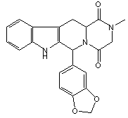 タダラフィル（tadalafil）の化学構造式