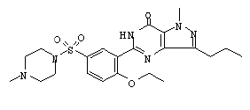 シルデナフィルの化学構造式