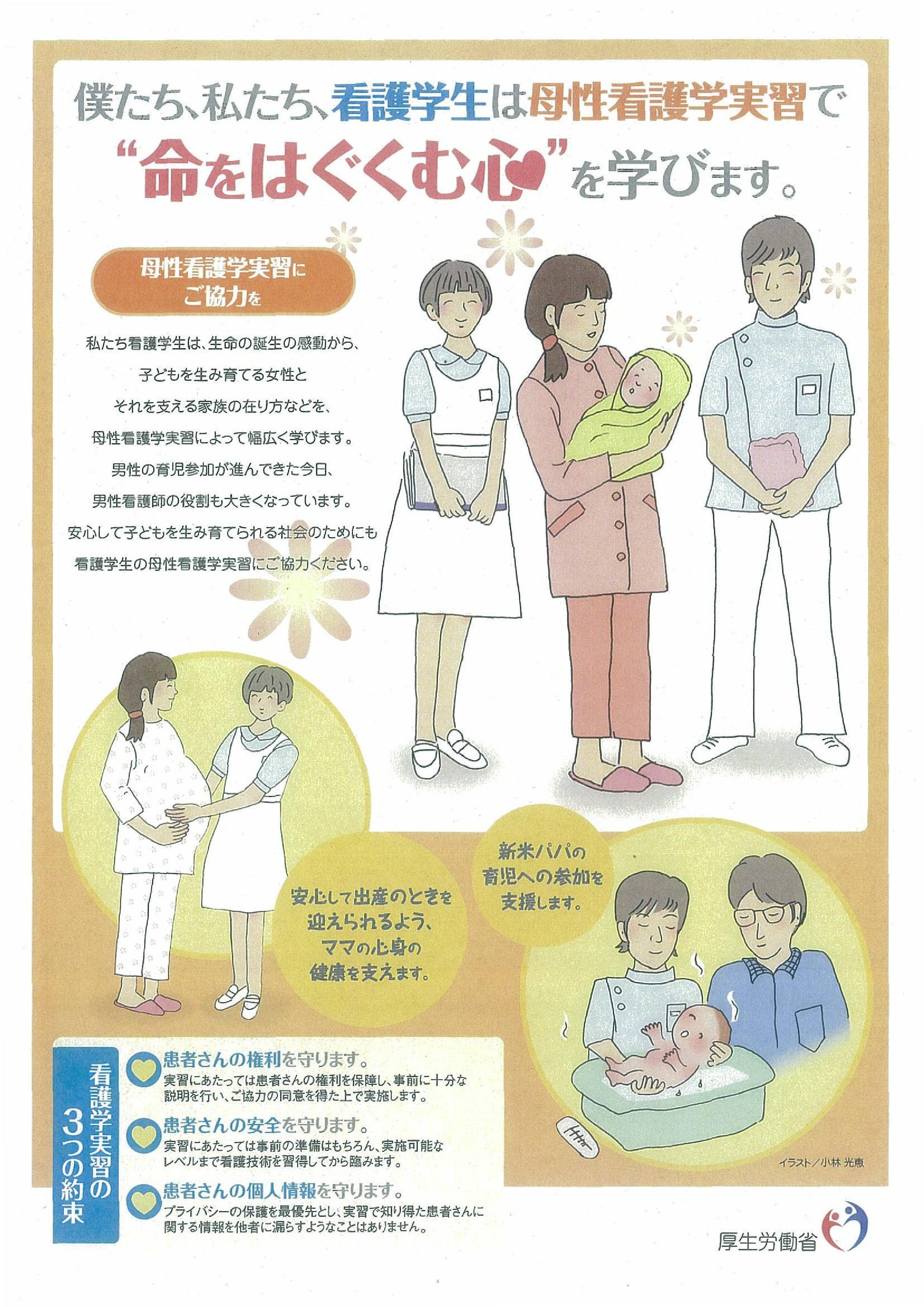 看護学生の臨地実習に関する国民向けPRポスター平成22年度版