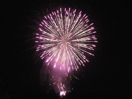 夜空に美しく舞い上がる花火