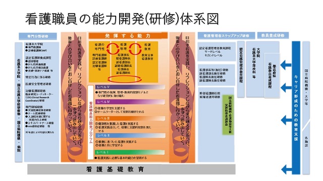 看護職員の能力開発(研修)体系図