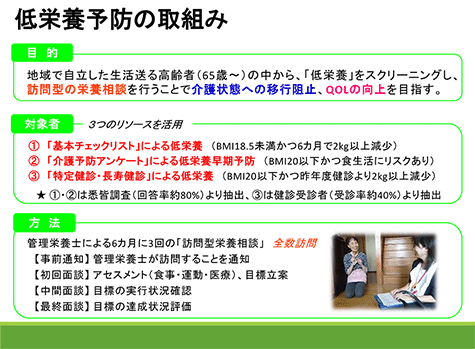 事業の概要と成果_低栄養予防の取組み