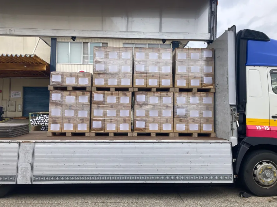 パレット化された積荷