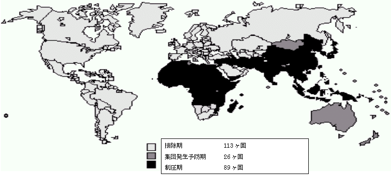 図１２　世界における麻疹の排除の状況