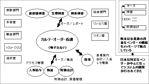 日本の電子カルテシステムの図