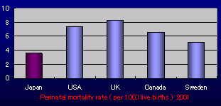 周産期死亡率と母体死亡率のグラフ