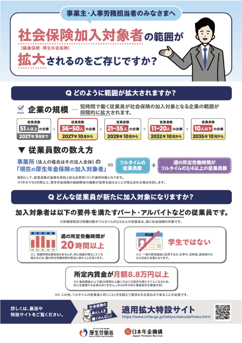 事業主・人事労務担当者の方向けチラシ