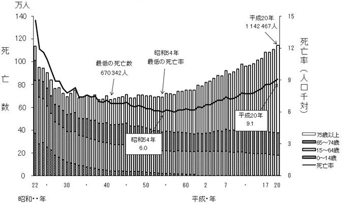 厚生労働省 平成20年人口動態統計月報年計 概数 の概況