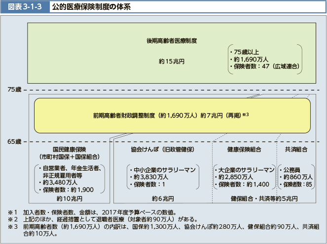 図表3-1-3　公的医療保険制度の体系