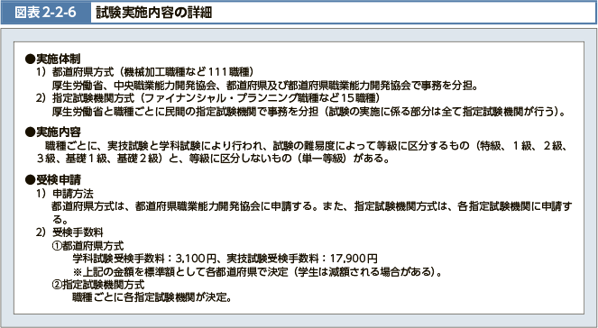 図表2-2-6　試験実施内容の詳細