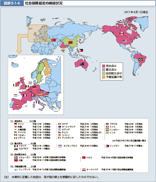図表5-1-6　社会保障協定の締結状況