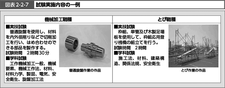 図表2-2-7　試験実施内容の一例 （図）