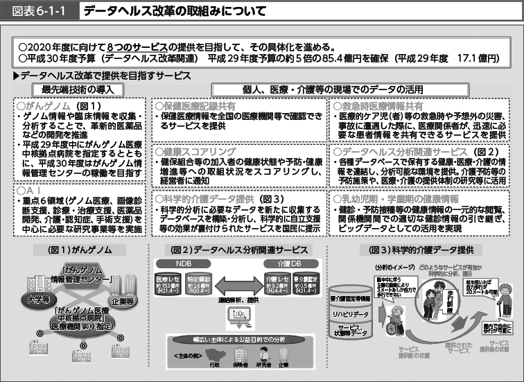 図表6-1-1　データヘルス改革の取組みについて（図）