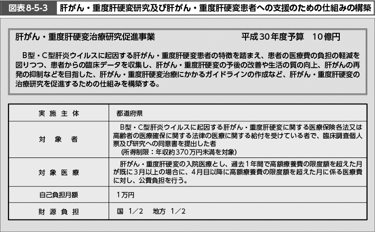 図表8-5-3　肝がん・重度肝硬変研究及び肝がん・重度肝硬変患者への支援のための仕組みの構築 （図）