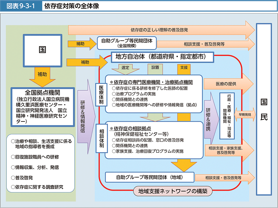 図表9-3-1　依存症対策の全体像