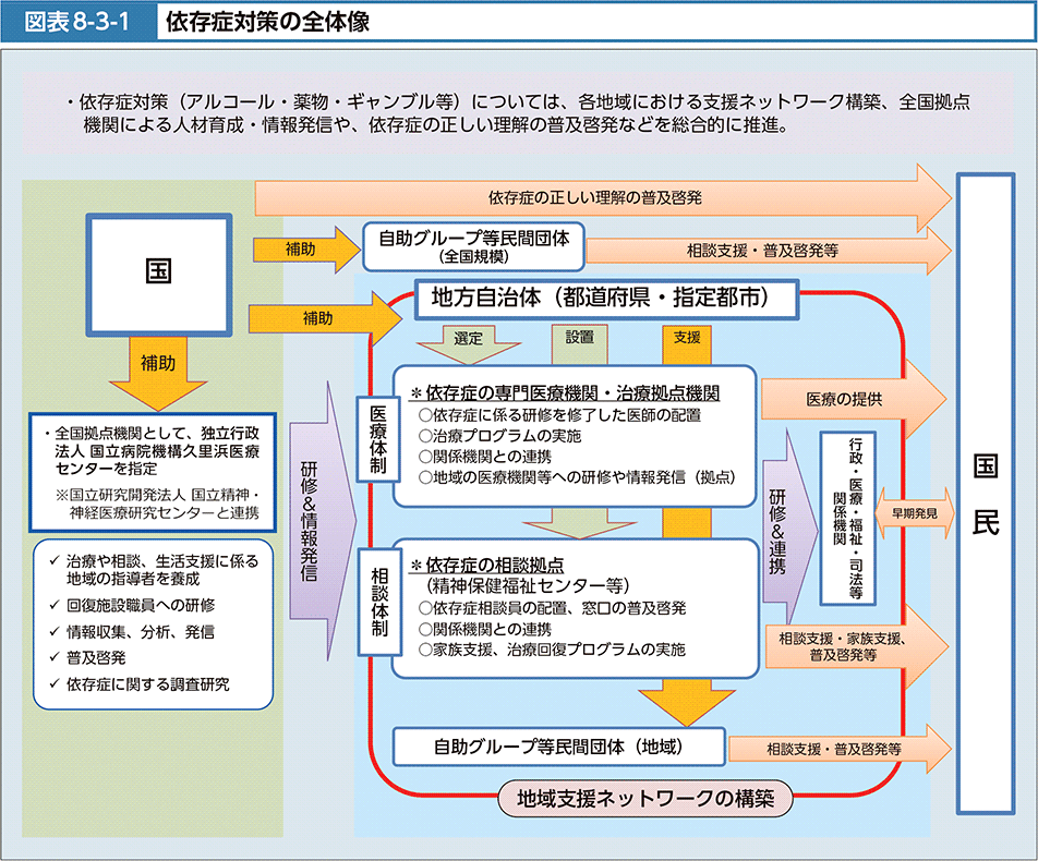 図表8-3-1　依存症対策の全体像