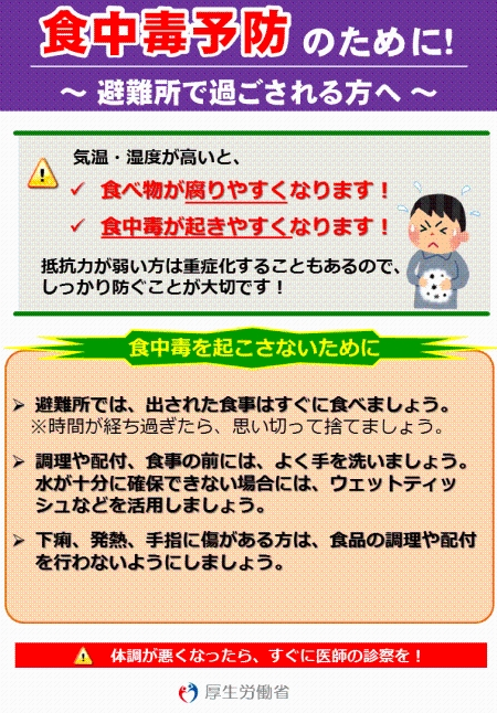 食中毒予防のために!リーフレット